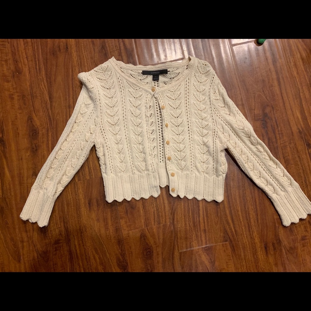 Small Cropped Cardigan- Ivory